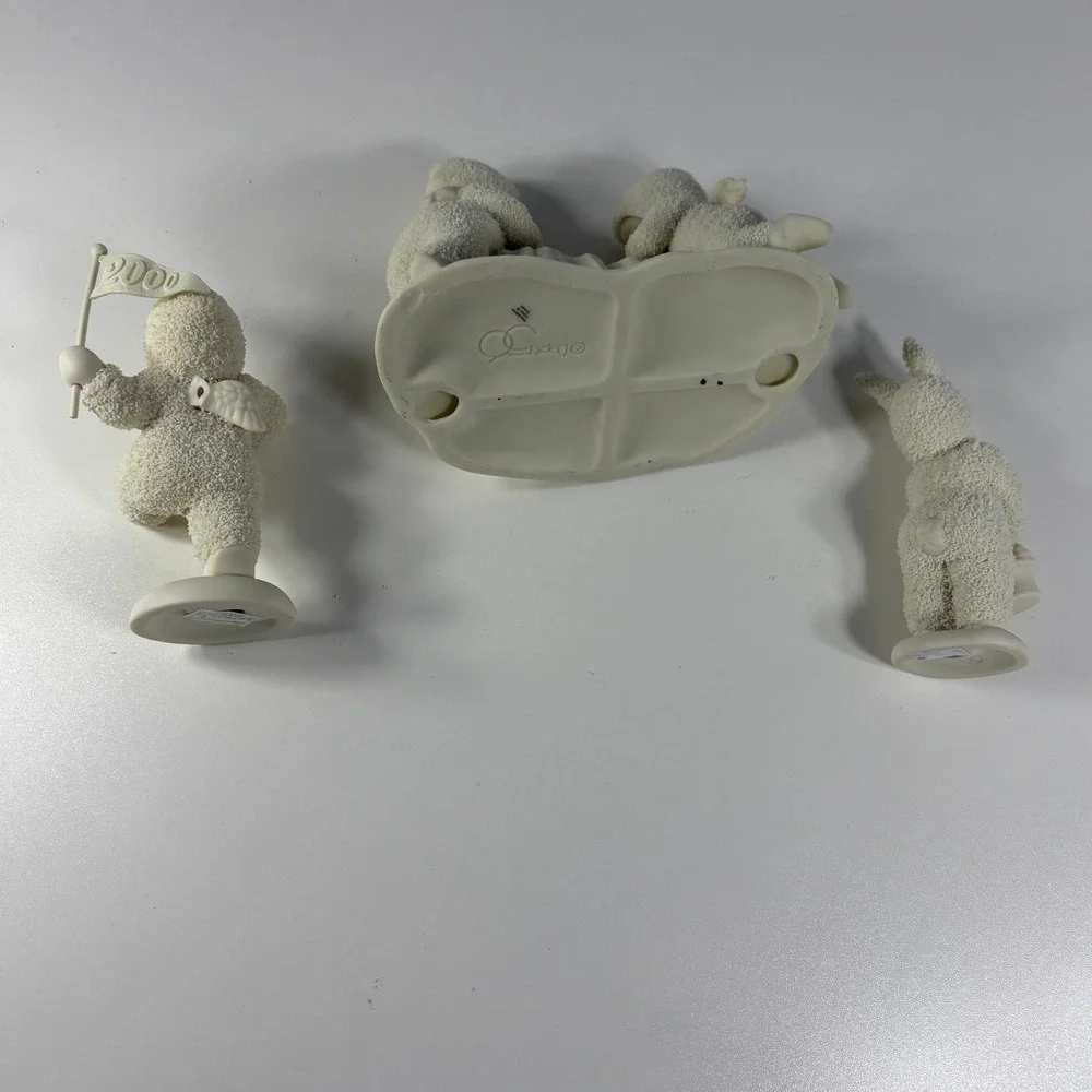 Department 56 Lot Of 4 Snowbabies Figurines Children In Snowsuits Porcelain